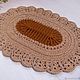 An oval rug is crocheted from the cord 'ginger'. Carpets. knitted handmade rugs (kovrik-makrame). Online shopping on My Livemaster.  Фото №2