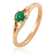 Украшения handmade. Livemaster - original item 585 gold ring with natural emerald. Handmade.