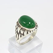 Украшения handmade. Livemaster - original item Men`s Decoy Ring with jade made of 925 sterling silver HA0009. Handmade.