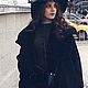 Black double breasted coat in the style of boho. Chic. Coats. Lana Kmekich (lanakmekich). My Livemaster. Фото №6