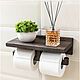 Toilet paper holder for two rolls of dark oak. Holders. Foxwoodrus. Online shopping on My Livemaster.  Фото №2