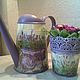 Watering can decoupage 'herbs of Provence'. Heads. nikazvereva. My Livemaster. Фото №6