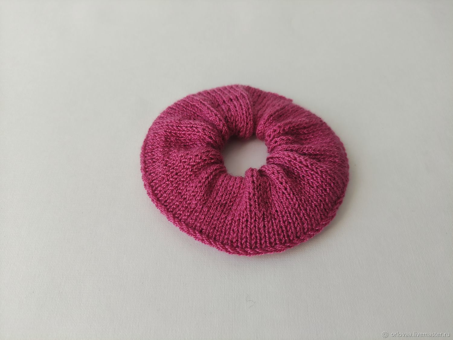 Scrunch elastic band-knitted elastic band for hair ' crimson', Scrunchy, Moscow,  Фото №1