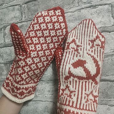 Аксессуары ручной работы. Ярмарка Мастеров - ручная работа Варежки в стиле СССР. Handmade.