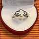 Кольцо трилогия с природным аквамарином и белыми сапфирами. Кольца. OLVIKSOL JEWELRY STORE. Ярмарка Мастеров.  Фото №4