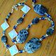 Beads 'the Sea is calling.' Lapis moonstone Swarovski, Necklace, Moscow,  Фото №1