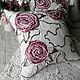 Linen pillow case with roses, Pillow, Baranovichi,  Фото №1