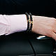Set of men's bracelets made of black Onyx and coral. Bead bracelet. malajemma. My Livemaster. Фото №5