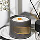 Candle in concrete 'Plum and black amber'. Candles. Solar Soap. Online shopping on My Livemaster.  Фото №2