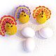 EASTER. Knitting. Easter chickens! (set - 3 pcs.). Easter souvenirs. Cross stitch and beads!. My Livemaster. Фото №4