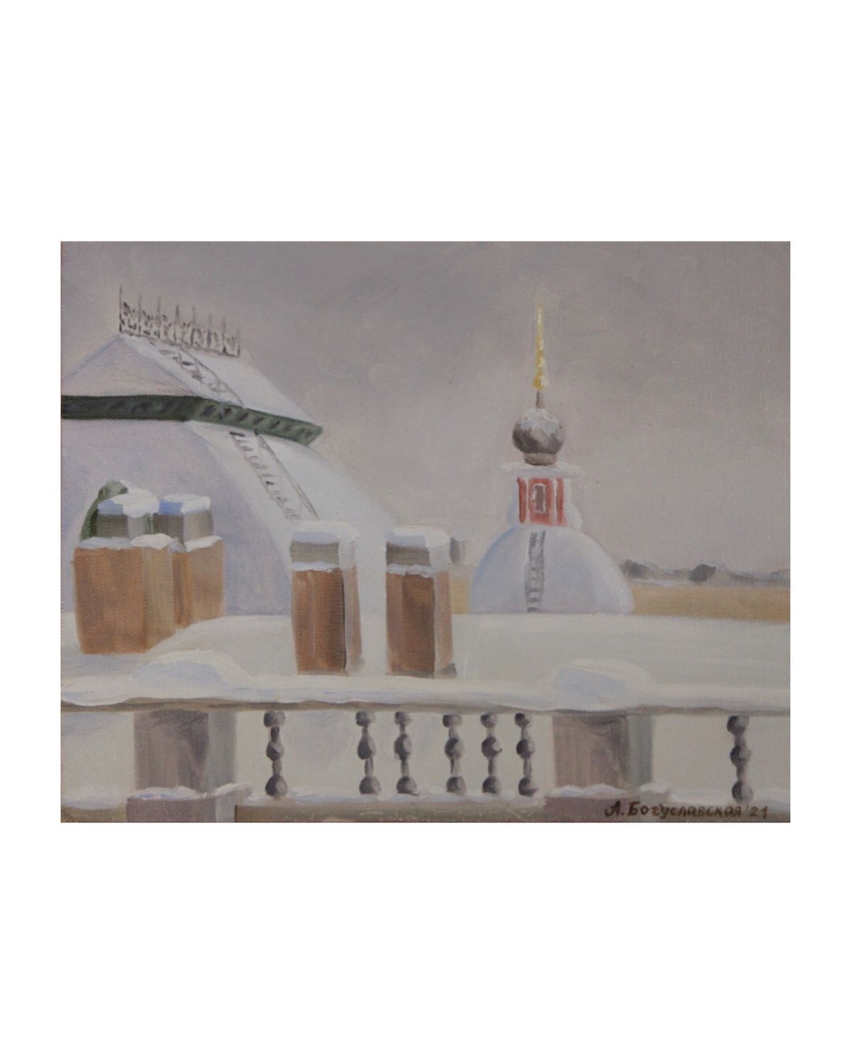 Вид на купол храма Великомученика и Целителя Пантелеймона, Картины, Санкт-Петербург,  Фото №1