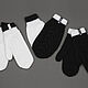 5 PCs. Mittens for Lovebirds knitted Black and white. Mittens. Space Cat Knitting. My Livemaster. Фото №4