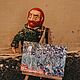 Ван Гог кукла с подсолнухом. Интерьерная кукла. полуночная керамика(anoshina art) (arttoys) (arttoys). Ярмарка Мастеров.  Фото №5
