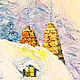 Oil painting Winter house. Pictures. Zabaikalie. My Livemaster. Фото №4