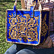 shopper: Leather women's bag 'Big shopper' - blue. Shopper. schwanzchen. Online shopping on My Livemaster.  Фото №2