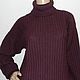 Voluminous knitted sweater Pearl Bordeaux. Sweaters. SweaterOK. Online shopping on My Livemaster.  Фото №2