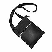 Сумки и аксессуары handmade. Livemaster - original item Men`s bag: Men`s Leather Bag Black Ernesto Mod. C85-111. Handmade.