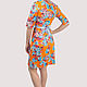 Vestido naranja con flores de algodón. Dresses. yana-levashova. Интернет-магазин Ярмарка Мастеров.  Фото №2