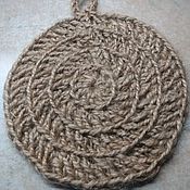 Для дома и интерьера handmade. Livemaster - original item Eco round washcloth made of jute. Handmade.