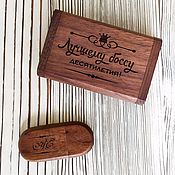 Сувениры и подарки handmade. Livemaster - original item Wooden flash drive in a 32 GB case with your inscription. Handmade.