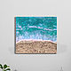 Море из эпоксидной смолы 40 на 40см Картина из смолы бирюзовое море. Картины. Картины от  Ирины. Ярмарка Мастеров.  Фото №6