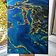 Italy from space. Volumetric painting with 30/40 luminescent powder. Pictures. Fleurdelys-art. Online shopping on My Livemaster.  Фото №2
