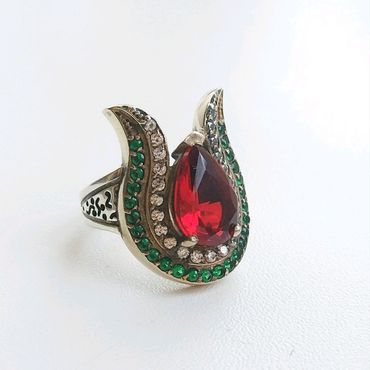 Канцелярские товары ручной работы. Ярмарка Мастеров - ручная работа Кольцо Тюльпан Хатидже. Handmade.