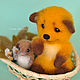 Felt toy: a fox cub and a mouse. Felted Toy. Felt toy fromKristina Antropova. My Livemaster. Фото №4