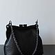 Large black clutch bag, leather. Clutches. Olga'SLuxuryCreation. Online shopping on My Livemaster.  Фото №2