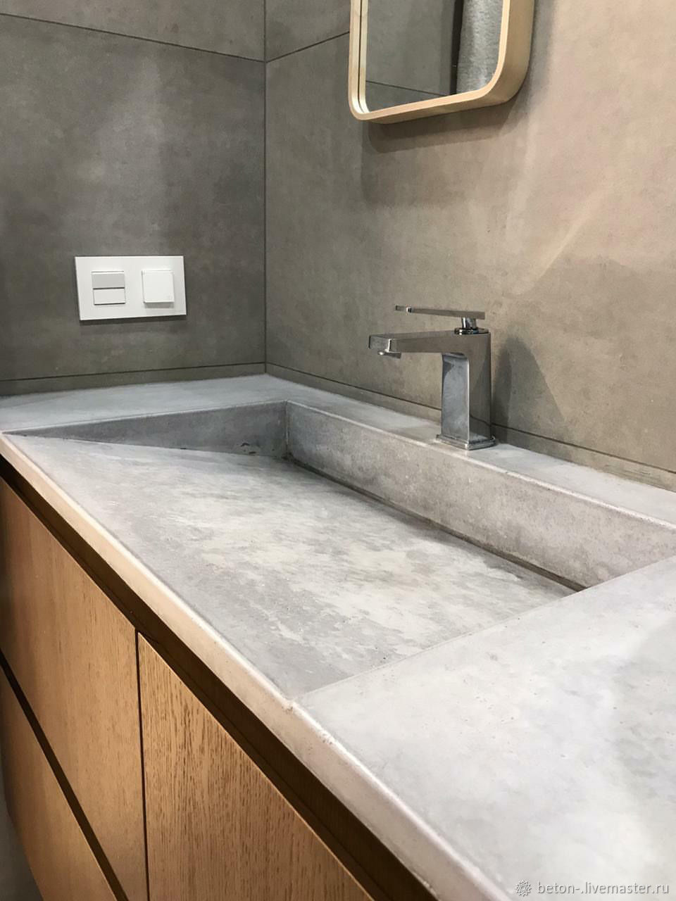 Столешница из бетона для ванной