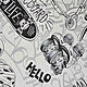Заказать Ткань рогожка хлопок 100% Фристайл белый фон. Оксана    Льняной мир. Ярмарка Мастеров. . Ткани Фото №3