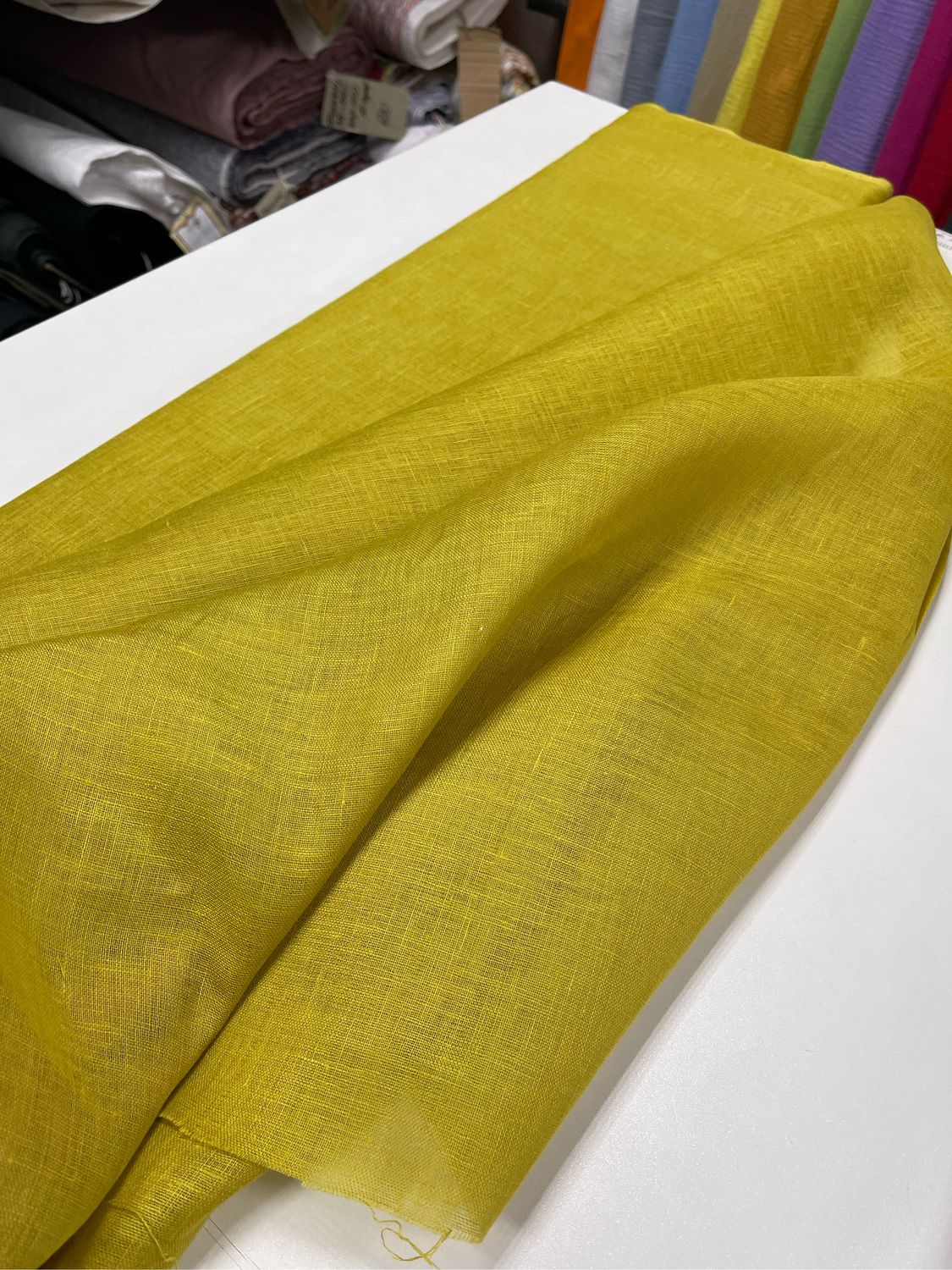 Льняная вуаль ГОРЧИЦА в интернет-магазине Ярмарка Мастеров по цене ...