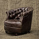 Кресло Comfort Dark Leather and Wood. Кресла. Old Loft. Интернет-магазин Ярмарка Мастеров.  Фото №2