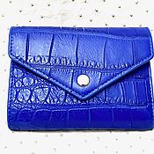 Сумки и аксессуары handmade. Livemaster - original item Women`s wallet, made of genuine crocodile leather, in blue!. Handmade.