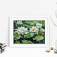 Watercolor painting of water Lilies. Pictures. Pictures for the soul (RozaSavinova). My Livemaster. Фото №5