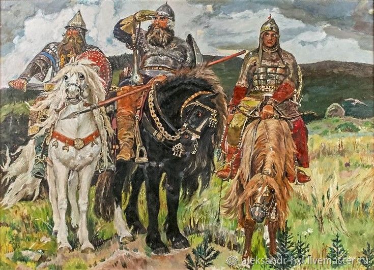 Картины: Три богатыря (копия картиныВ.М.Васнецова) – купить онлайн на ...