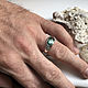 Прекрасный Изумруд (3,09ct) серебряное ведическое кольцо ручной работы. Кольца. Ведические кольца драгоценные камни (bauroom). Ярмарка Мастеров.  Фото №4