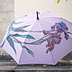 Umbrella with hand-painted ' Morning iris'. Umbrellas. UmbrellaFineArt. Online shopping on My Livemaster.  Фото №2
