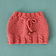 Knitted Hat and Snood for girls, coral. Hat and scarf set. babyshop. My Livemaster. Фото №6