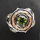 Silver ring with chrysolite. Ring. Persian (persianjewelry) (persianjewelry). Online shopping on My Livemaster.  Фото №2