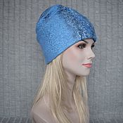 Аксессуары handmade. Livemaster - original item Felted women`s hat.Warm woolen felted hat blue 55-58 r-r. Handmade.