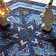 A gift for a woman on March 8 handmade decorative blue table top. Tablecloths. irina-cross-stitch. Online shopping on My Livemaster.  Фото №2