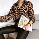 Блузка Leopard креп Шифон Италия Limited Edition, Блузки, Москва,  Фото №1