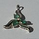 1.05 carat natural emeralds & 295 sterling silver pendant, Pendants, Moscow,  Фото №1