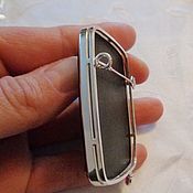 Украшения handmade. Livemaster - original item Frame-brooch (open) for any stone made of 925 sterling silver. Handmade.