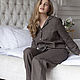 Order Home suit Taupe pajamas made of linen taupe color. Delicate Clothing Store (Daria). Livemaster. . Home costumes Фото №3