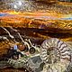 Картина нефтью с Аммонитом Коллекционная. Картины. Нефть арт. Ярмарка Мастеров.  Фото №4