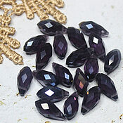 Материалы для творчества handmade. Livemaster - original item Beads Drops 12/6 mm Purple 1 piece Briolettes. Handmade.