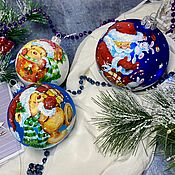 Сувениры и подарки handmade. Livemaster - original item Set of Christmas balls (3 balls). Handmade.