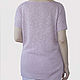 Jackets: Summer knitted blouse 'lilac tenderness' made of linen. Sweater Jackets. stylish things. My Livemaster. Фото №4